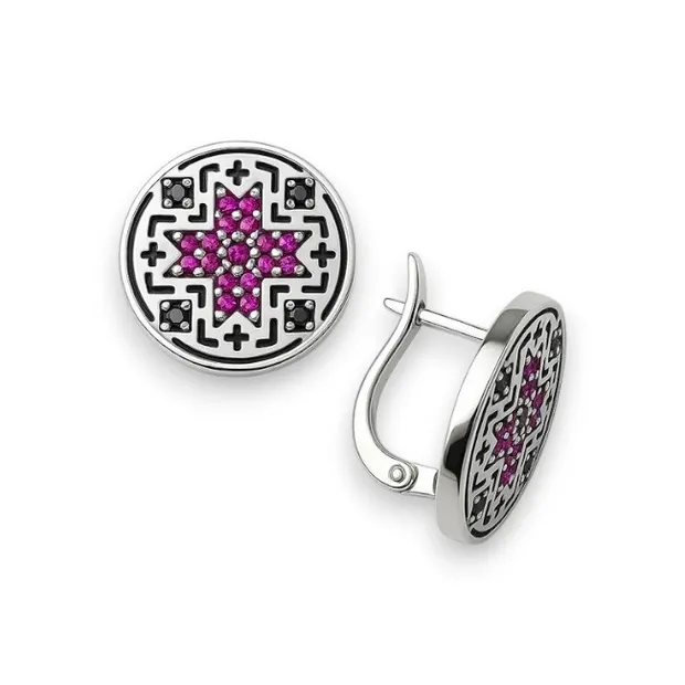 Срібні сережки  Культура круглі