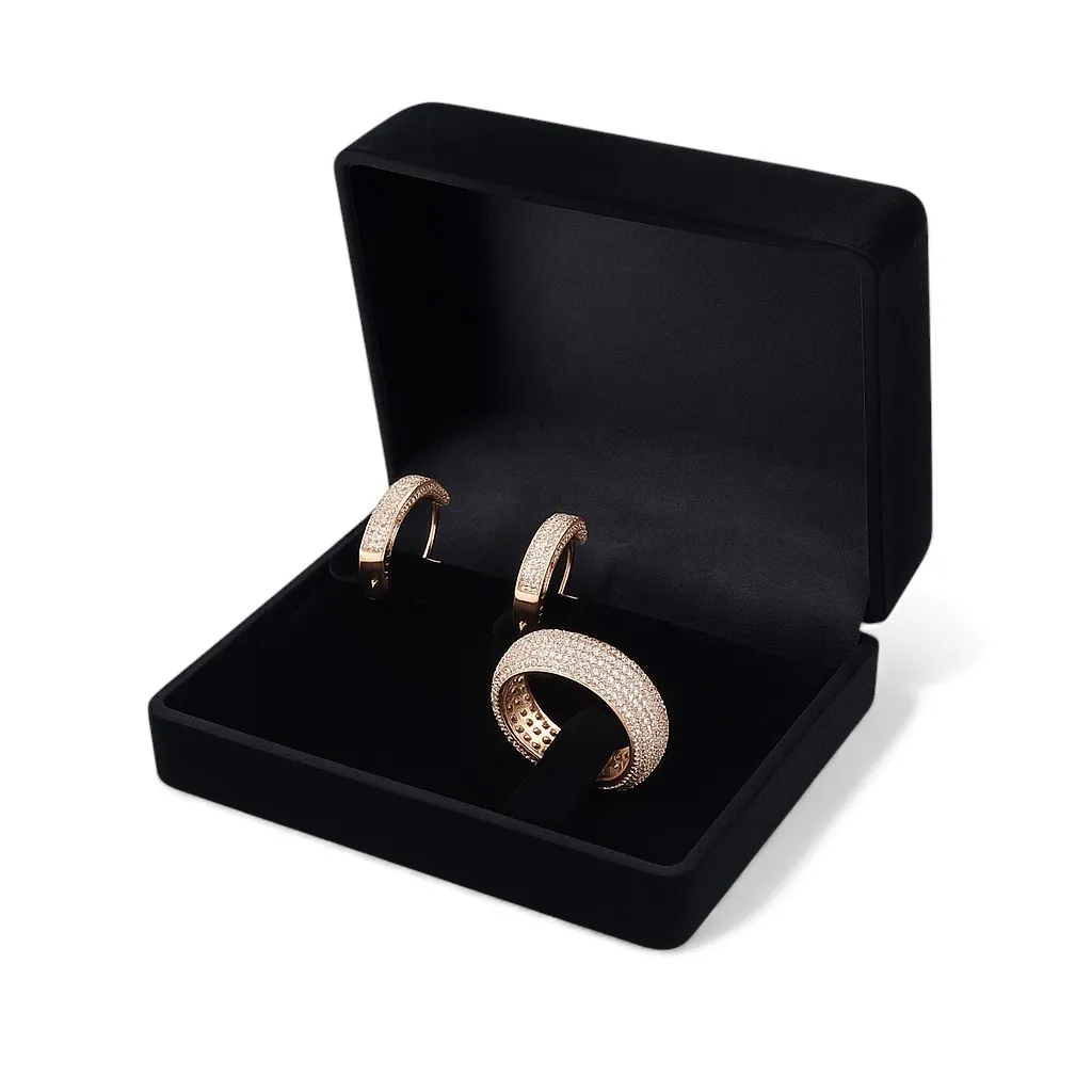 Срібний набір Кришталь та футляр 