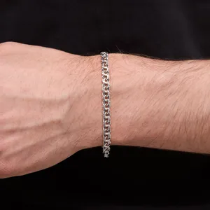 Серебряный браслет плоский бисмарк   зображення 2