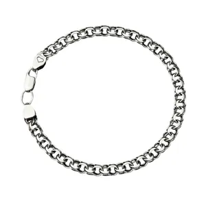 Серебряный браслет плоский бисмарк   зображення 5