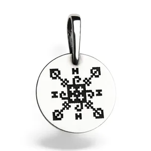 Срібна підвіска для гравіювання Монета 