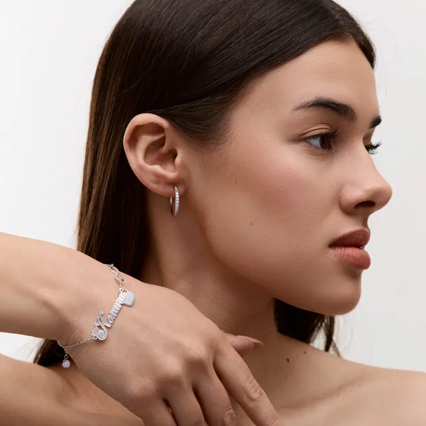 Подарунок для коханої срібний набір Кохана