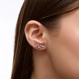 Срібні Сережки Змійки  зображення 3