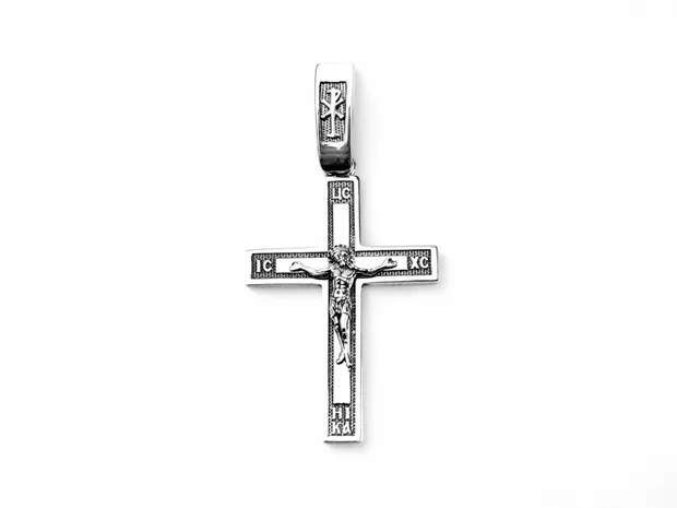 Silver cross with crucifix Faith