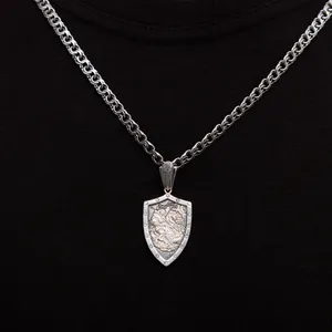 Серебряная подвеска Щит Георгий Змееборец   зображення 4