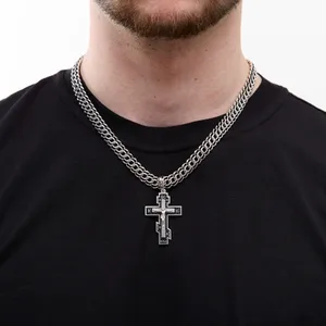 Срібний чоловічий набір Чорна емаль та Коробка під набір квадратна  зображення 2