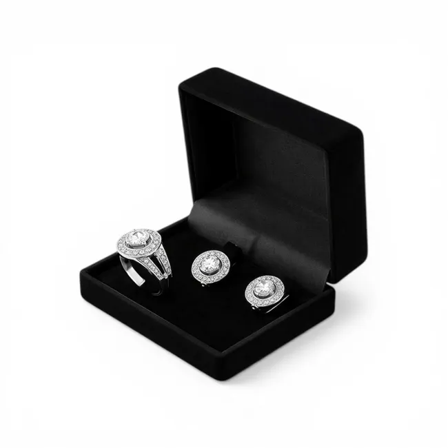 Подарунок для коханої срібний набір Розкіш 