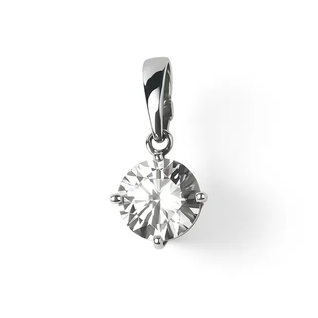 Silver pendant with big fianite