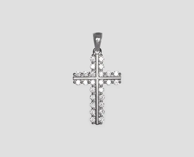 Срібний хрестик декоративний Сяйво 984П