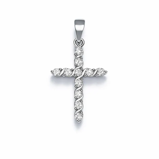 Silver decorative cross Radiance