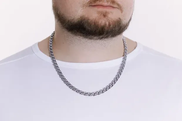 Срібний ланцюжок Класичний Бісмарк та Коробка під браслет "Happy everyday"