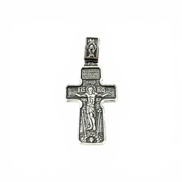 Срібний хрестик Архангел Михайло 