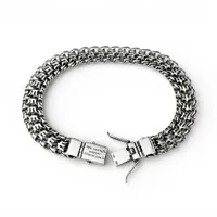 Срібний браслет Тризуб з коробкою