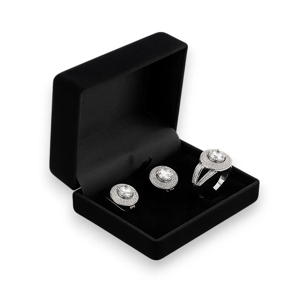 Black Case and Silver Set Luxury