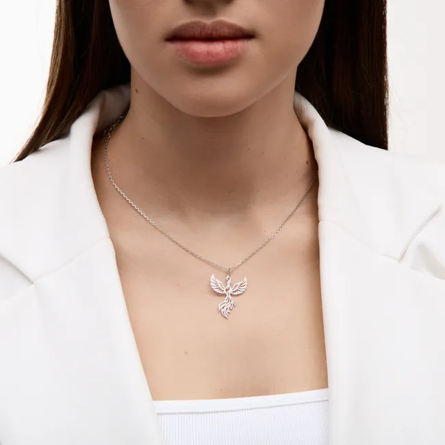 Срібна підвіска Вогняний Фенікс   зображення 4