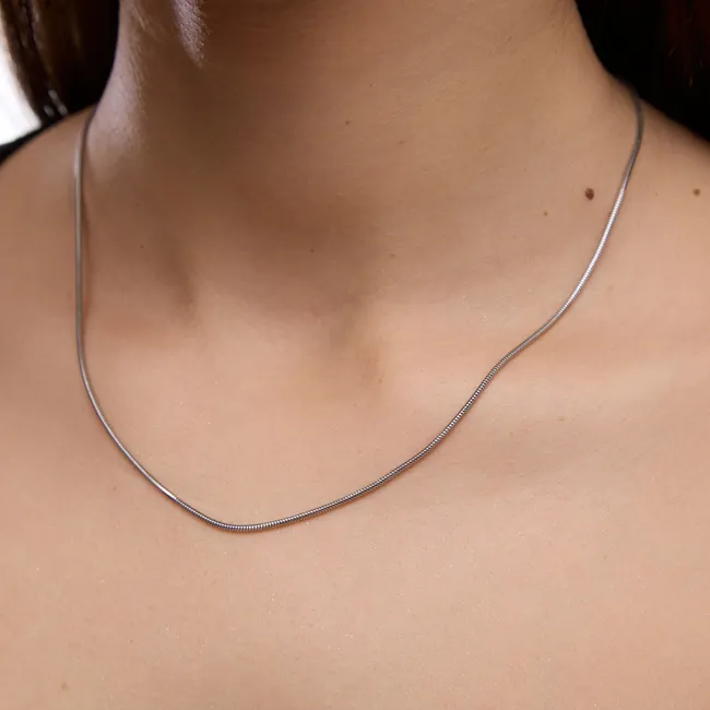 Серебряная цепочка Снейк   зображення 3