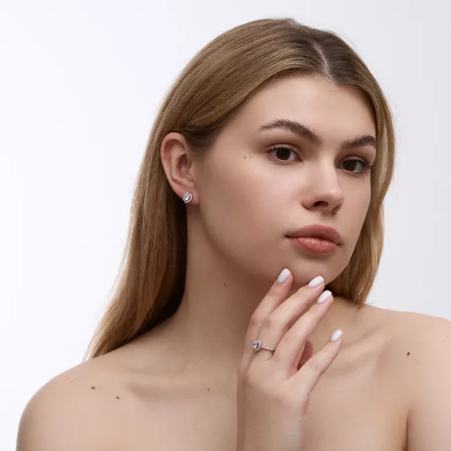 Срібний набір Марсель Прозорий  зображення 2