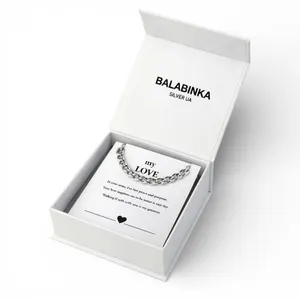 Срібний браслет Плоский Бісмарк та листівка для коханого  