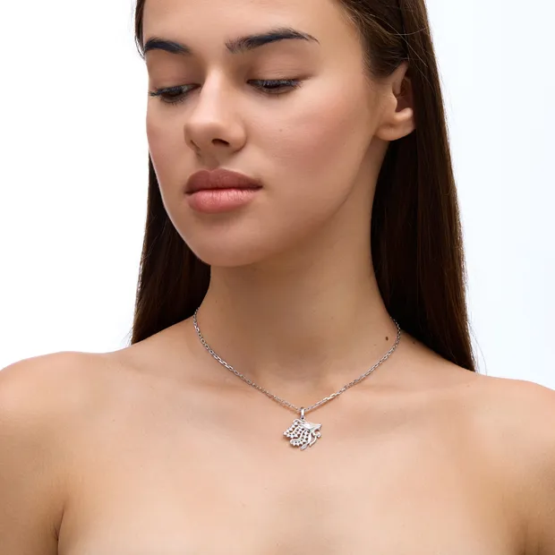 Срібна підвіска Лев