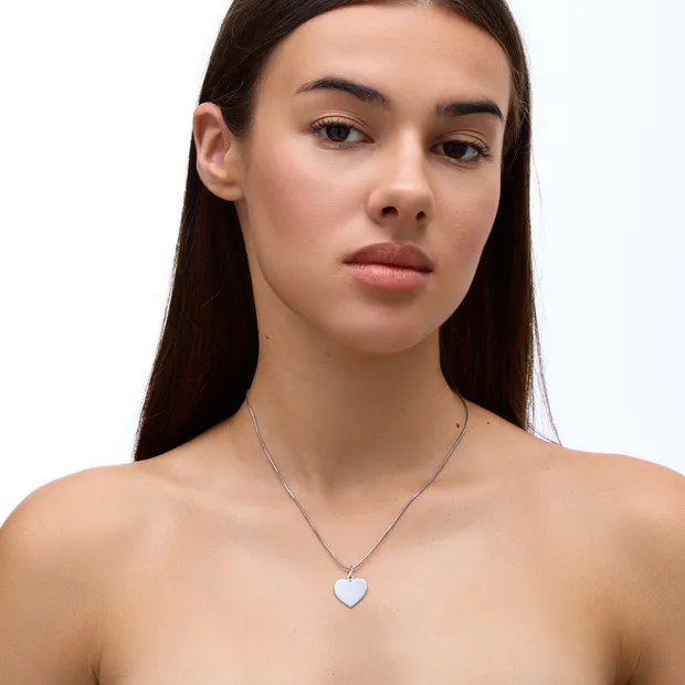 Срібна підвіска Сердечко для гравіювання