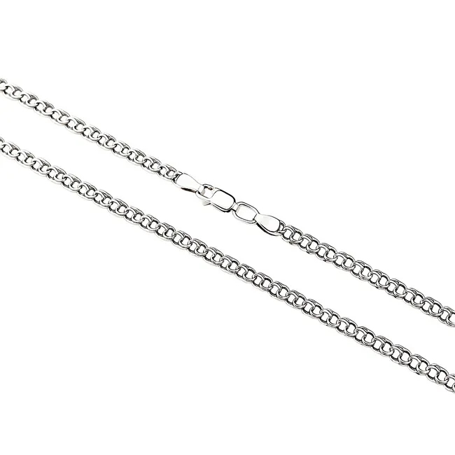 Срібний ланцюжок Плоский Бісмарк  