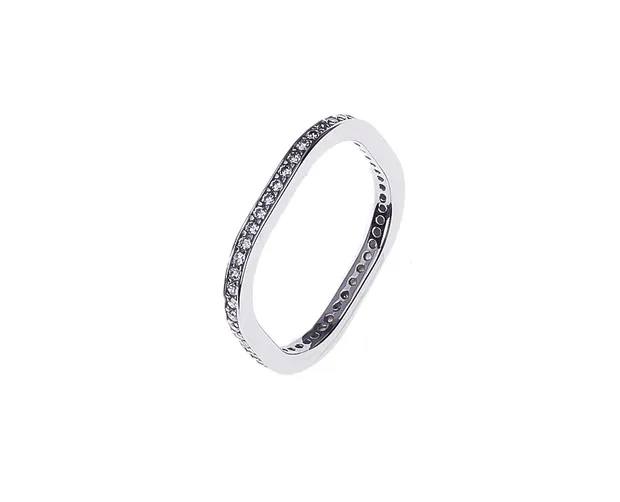 Silver ring Thin Square