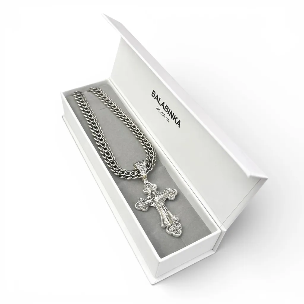 Срібний набір Сильний та Футляр для прикрас "Балабінка"