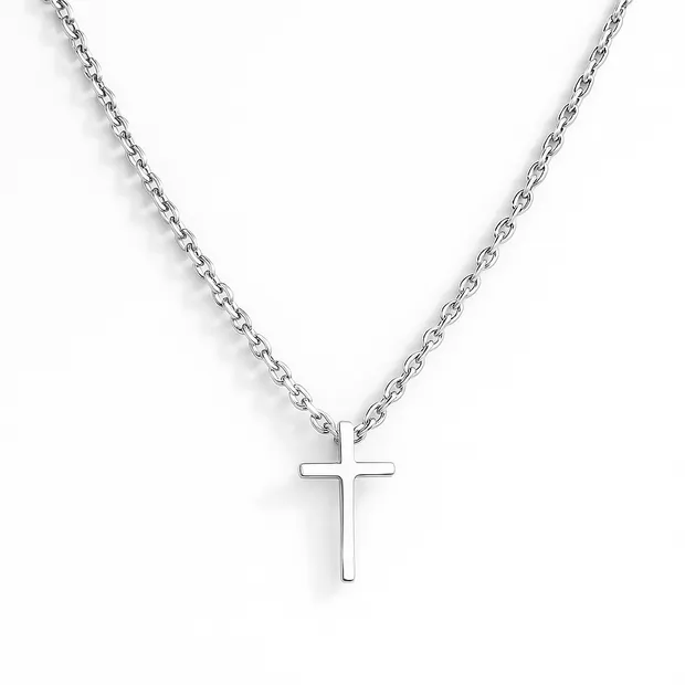 Silver necklace with a cross Style S