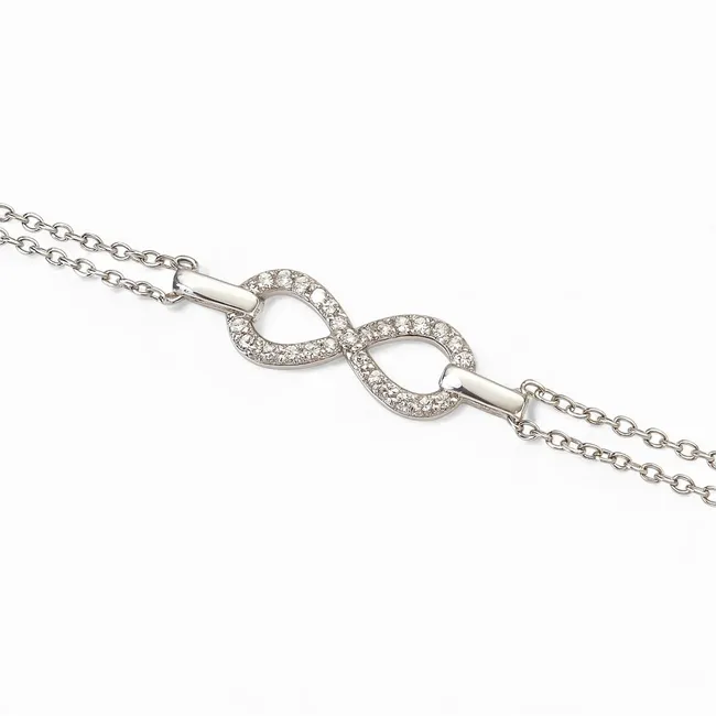 Срібний браслет Безкінечність 