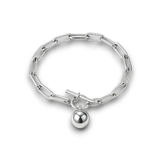 Срібний браслет  масивний з великими ланками