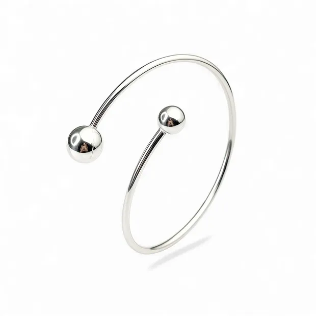 Срібний браслет Дві Кульки