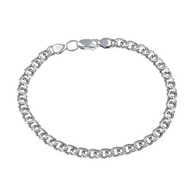 Silver bracelet Flat bismarck