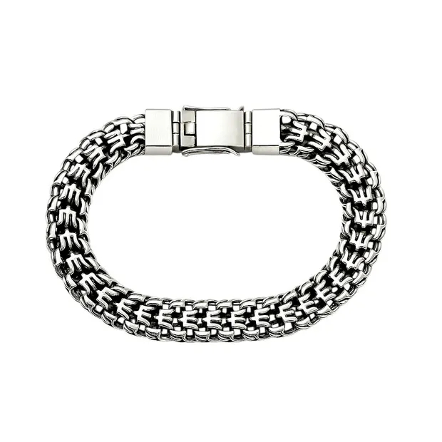 Срібний браслет Тризуб з коробкою