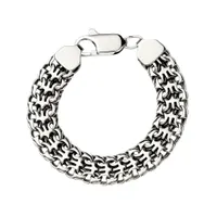 Срібний браслет Тризуб