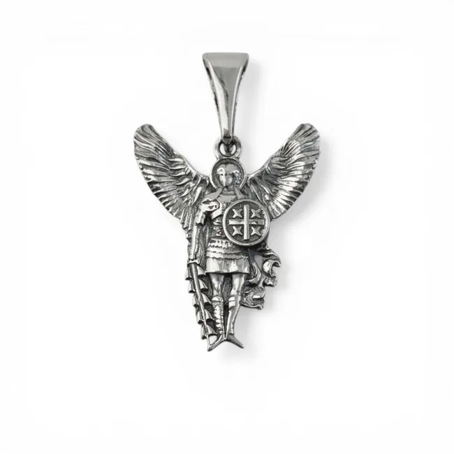 Срібна підвіска Архангел Михайло 