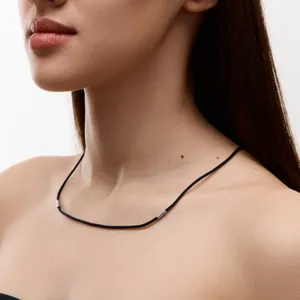 Silk cord with silver inserts thin  зображення 4