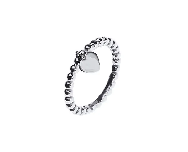 Серебряное кольцо с подвеской Сердце 1064