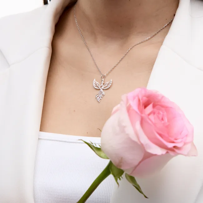 Срібна підвіска Вогняний Фенікс   зображення 9