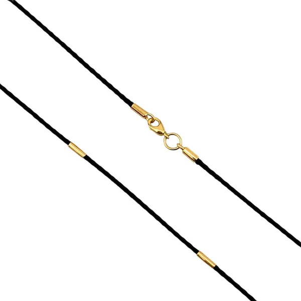 Шнурок шовковий з золотими вставками