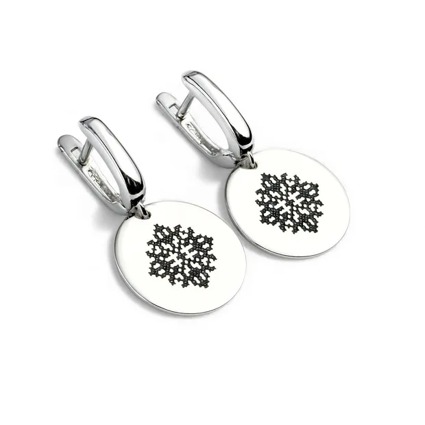 Серебряные серьги  Монеты 