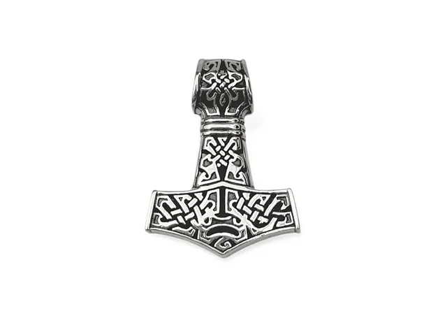 Silver Pendant Lightning Hammer Thor