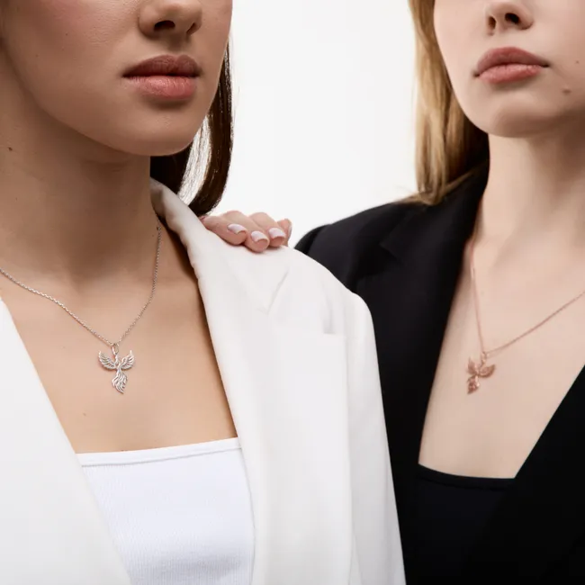 Срібна підвіска Вогняний Фенікс   зображення 3