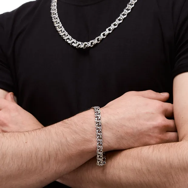 Срібний чоловічий набір Класичний Бісмарк