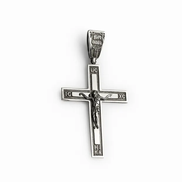 Silver Cross with Crucifixion Force