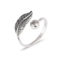 Срібна каблучка Перо