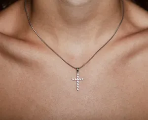 Подарунок для коханої срібний декоративний хрестик Сяйво  зображення 3