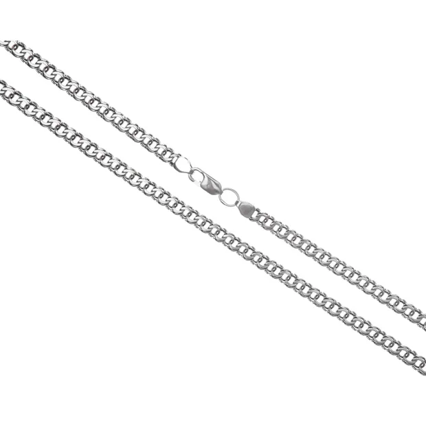 Срібний ланцюжок Плоский Бісмарк