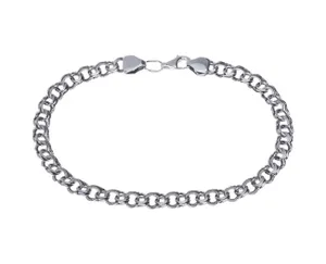 Срібний браслет плоский бісмарк  