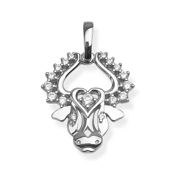 Срібна підвіска Телець