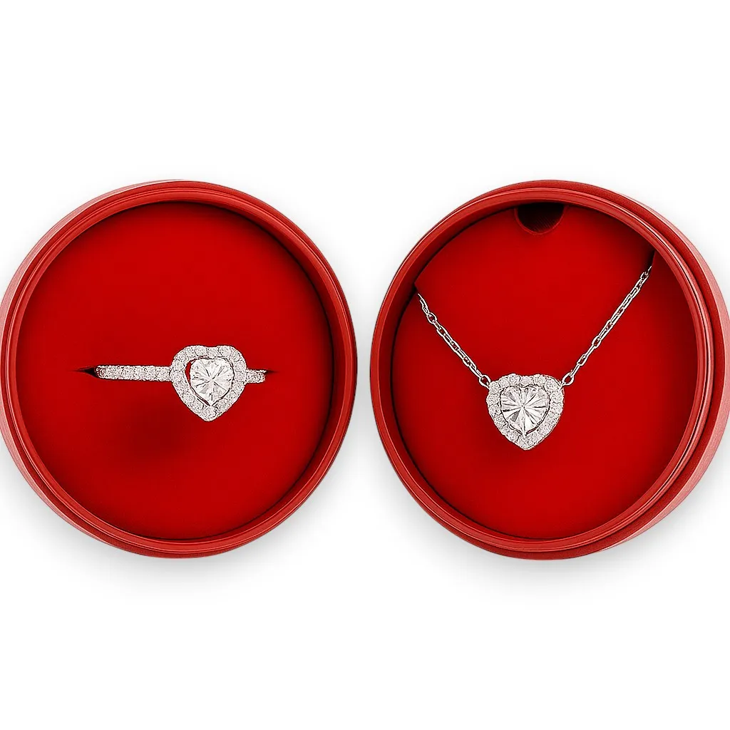 Срібний набір Марсель та троянда
